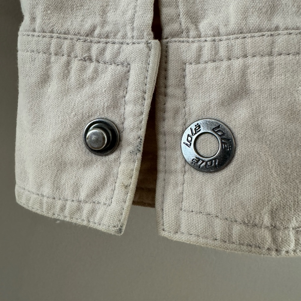 LOLE LOLË jacket vest snap buttons beige tan size 6 - Picture 5 of 9